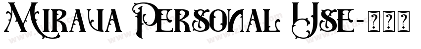 Mirava Personal Use字体转换